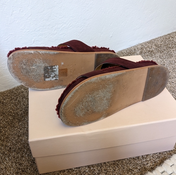 Alexandre Birman Shearling-lined Suede Sandals - Picture 6 of 6